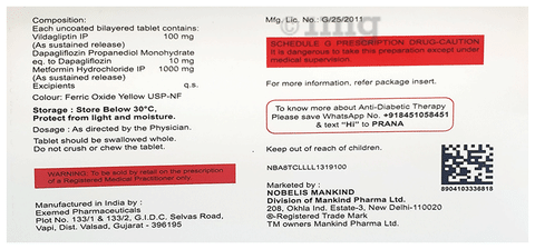Zukanorm-DM 1000 Tablet SR