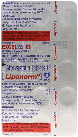 Liponorm 5mg Tablet image