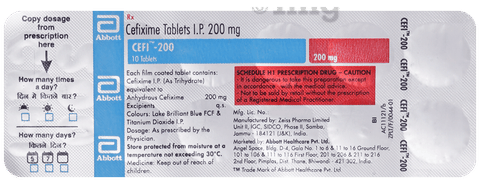 Cefi 200 Tablet image