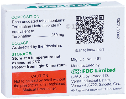 Fungotek 250mg Tablet image
