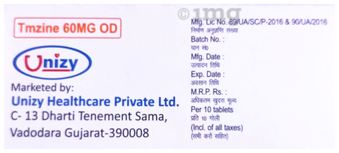 Tmzine 60MG OD Tablet