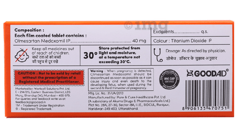 Goodsartan 40 Tablet image