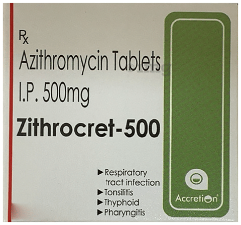 Zithrocret 500 Tablet image