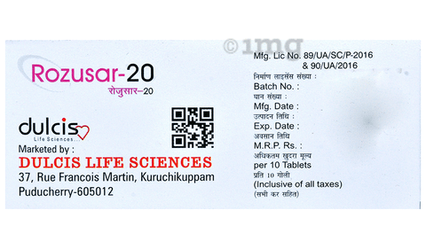 Rozusar 20 Tablet image Rozusar 20 Tablet image