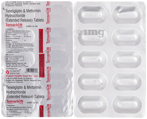 Tensorin M Forte 1000mg/20mg Tablet