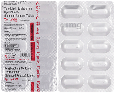 Tensorin M Forte 1000mg/20mg Tablet image