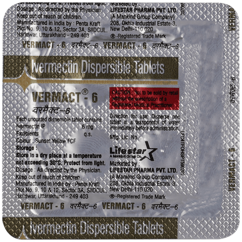 Vermact 6 Tablet DT image