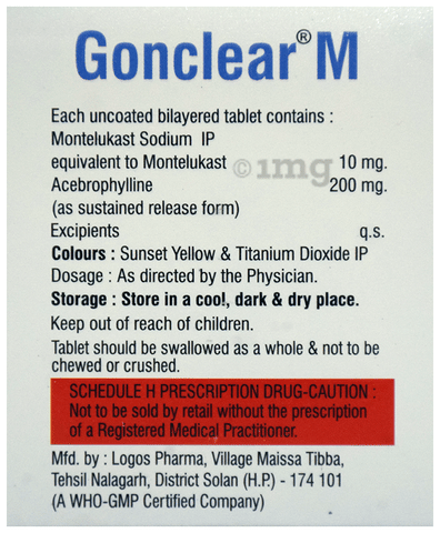 Gonclear M Tablet SR image