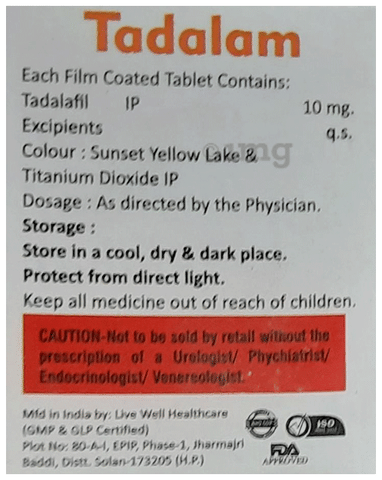Tadalam Tablet image