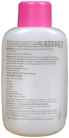 Olemessa Massage Oil with Olive Oil Sunflower Oil Vitamin E