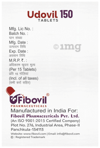 Udovil 150mg Tablet image Udovil 150mg Tablet image