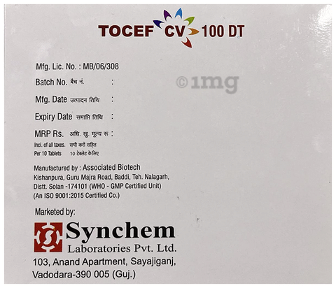 Tocef CV 100 DT Tablet