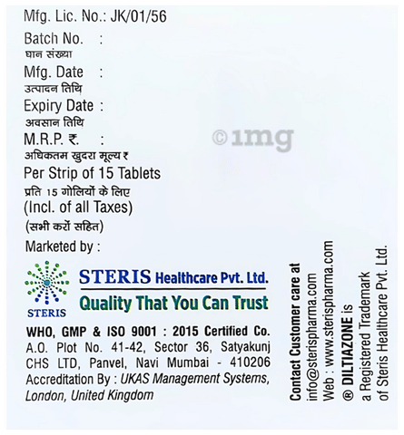 Diltiazone SR 120 Tablet image