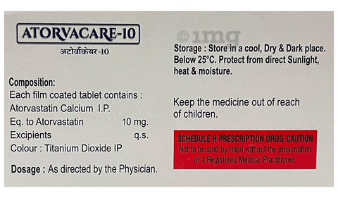 Atorvacare 10mg Tablet image Atorvacare 10mg Tablet image