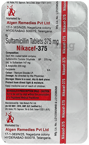 Nikacef 375mg Tablet image