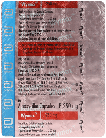 Wymox 250mg Capsule image