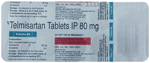 Telmito 80 Tablet image Telmito 80 Tablet image