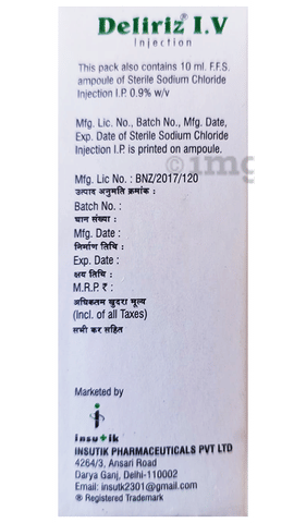 Deliriz I.V Injection image