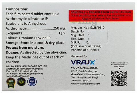 Azithro-VX 250 Tablet image
