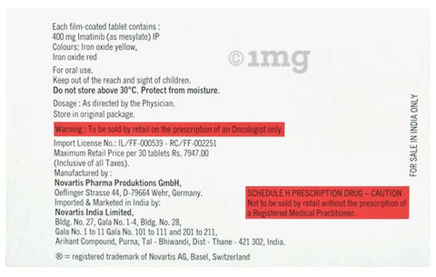 Glivec 400mg Tablet image