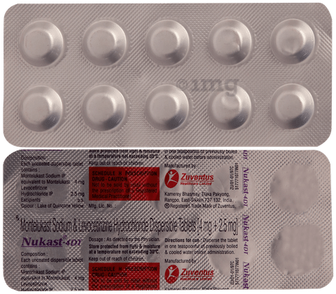 Nukast 2.5mg/4mg Tablet