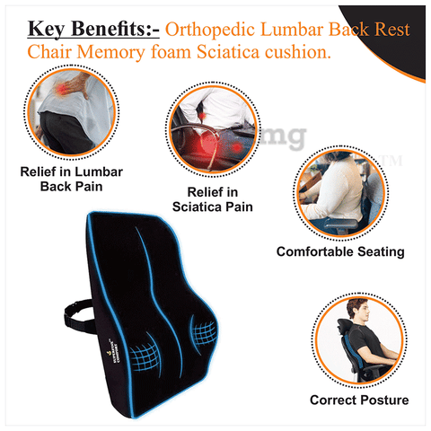 Superfine Comfort Orthopedic Lumbar Back Rest Chair Memory Foam