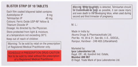 Zeblong T 40mg/8mg Tablet