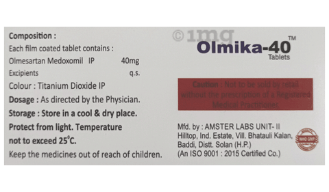 Olmika 40 Tablet image