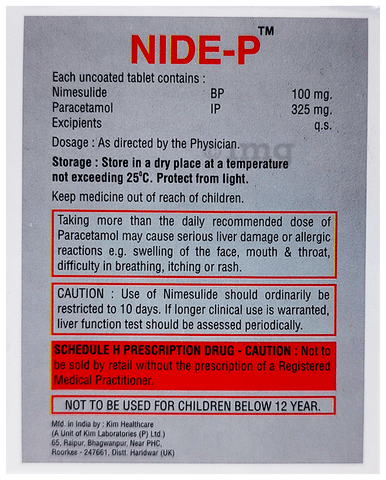 Nide P Tablet image Nide P Tablet image