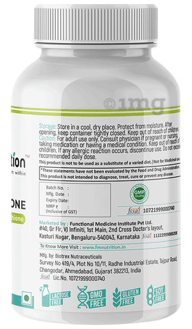 Functional Medicine Nutrition Opti-Glutathione Capsule: Buy bottle of 60.0 capsules at in India | 1mg Functional Medicine Nutrition Opti-Glutathione Capsule: Buy bottle of 60.0 capsules at in India | 1mg