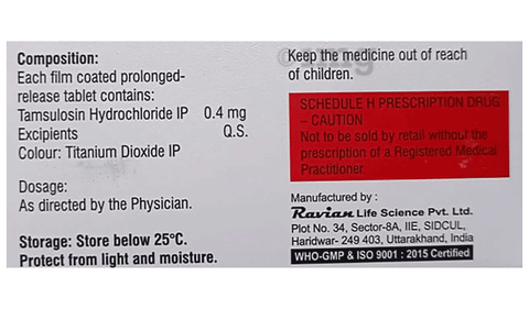 Tamdosin 0.4 Tablet PR image Tamdosin 0.4 Tablet PR image