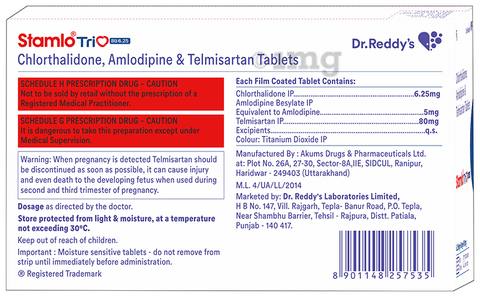 Stamlo Trio 80/6.25 Tablet