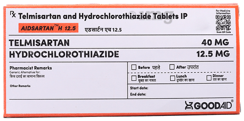 Aidsartan H 12.5 Tablet