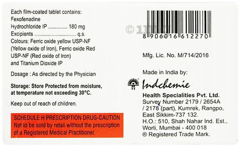 Finide 180mg Tablet image