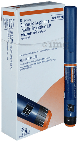 Mixtard 30 Flexpen (3ml Each): View Uses, Side Effects, Price and