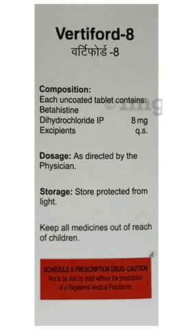 Vertiford 8mg Tablet image Vertiford 8mg Tablet image