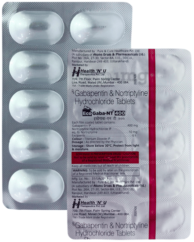 इकोगाबा एनटी 400mg/10mg टैबलेट image