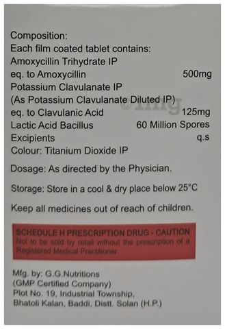 Bacmox-CV 625 Tablet image