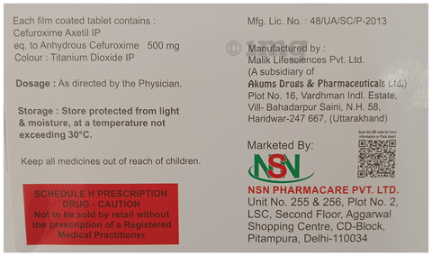 Cefu-NS 500 Tablet image