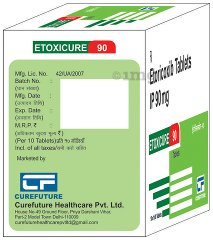 Etoxicure 90 Tablet image