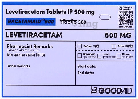 Racetamaid 500 Tablet image Racetamaid 500 Tablet image