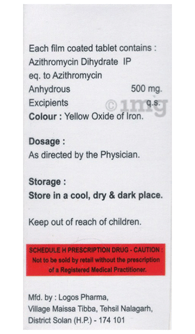 Azidure 500mg Tablet image Azidure 500mg Tablet image