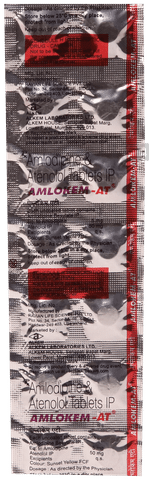 Amlokem AT 5 mg/50 mg Tablet