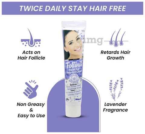 Follinil Facial Hair Retardant Cream: Buy tube of 30 gm Cream at best price  in India | 1mg