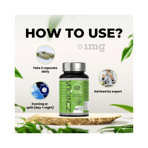 Zeniqua Calm Ease Capsule: Buy bottle of 60.0 capsules at best