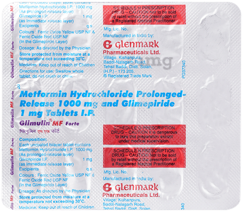 Glimulin MF Forte Tablet PR image Glimulin MF Forte Tablet PR image