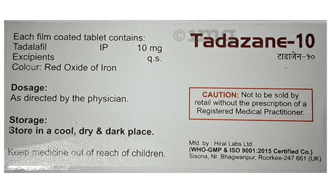 Tadazane 10 Tablet image
