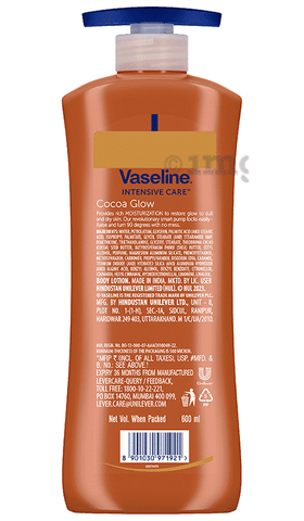 Vaseline Intensive Body Care Cocoa Glow Lotion: Buy pump bottle of 600.0 ml  Lotion at best price in India