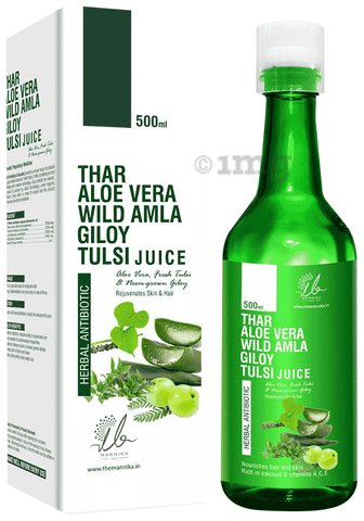 Mannika Naturals Thar Aloe Vera Wild Amla Giloy Tulsi Juice Buy bottle of 500.0 ml Juice at best price in India 1mg