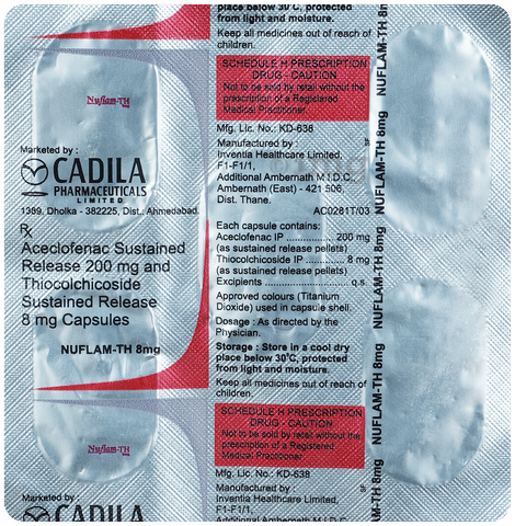 Nuflam-TH 8mg Capsule SR image